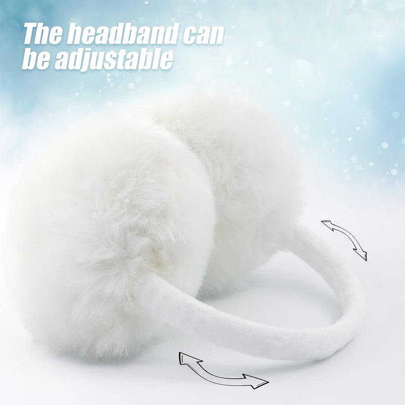 FSTEOE Winter Ear Muffs Women Warm Earmuff Girls Ear Warmers Soft Plush Outdoor Adjustable Ear Cover - Image 5